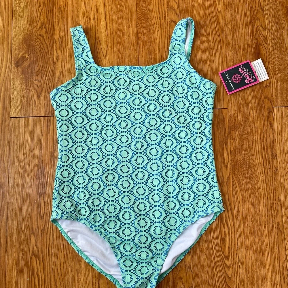 Andy & Evan Aqua Geometric Kids Swimwear